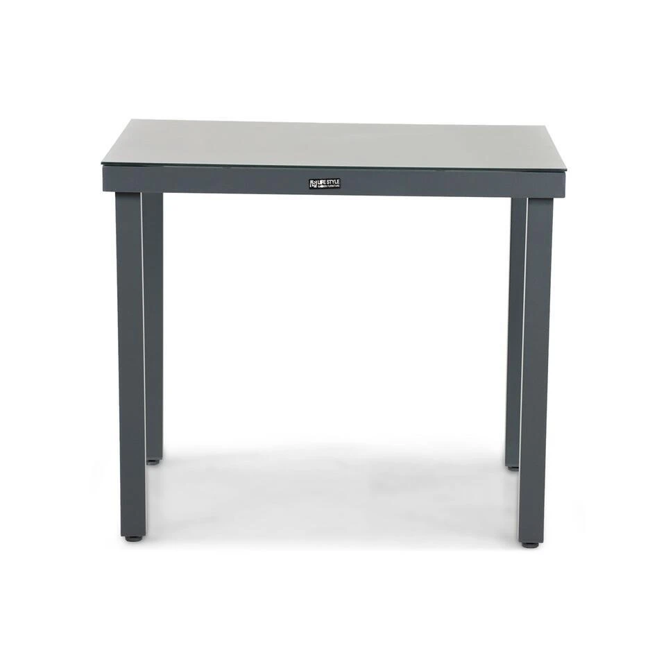 Dining Tuintafel Vierkant 90 X 90 Cm Aluminium/HPL Grijs Porto 5 Dining Tuintafel Vierkant 90 X 90 Cm Aluminium/HPL Grijs Porto - Afbeelding 3