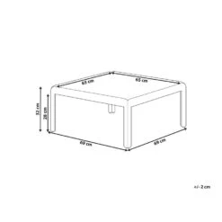 FERRETTI - Salontafel - Lichtbeige - 69 X 69 Cm - Synthetisch -Meubelwinkel e2fc4841076f4f399956c3878849d18e