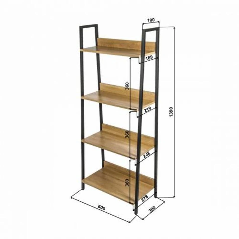 ERRO Boekenkast - Boekenrek - 60x30x140 Cm 10 ERRO Boekenkast - Boekenrek - 60x30x140 Cm - Afbeelding 8