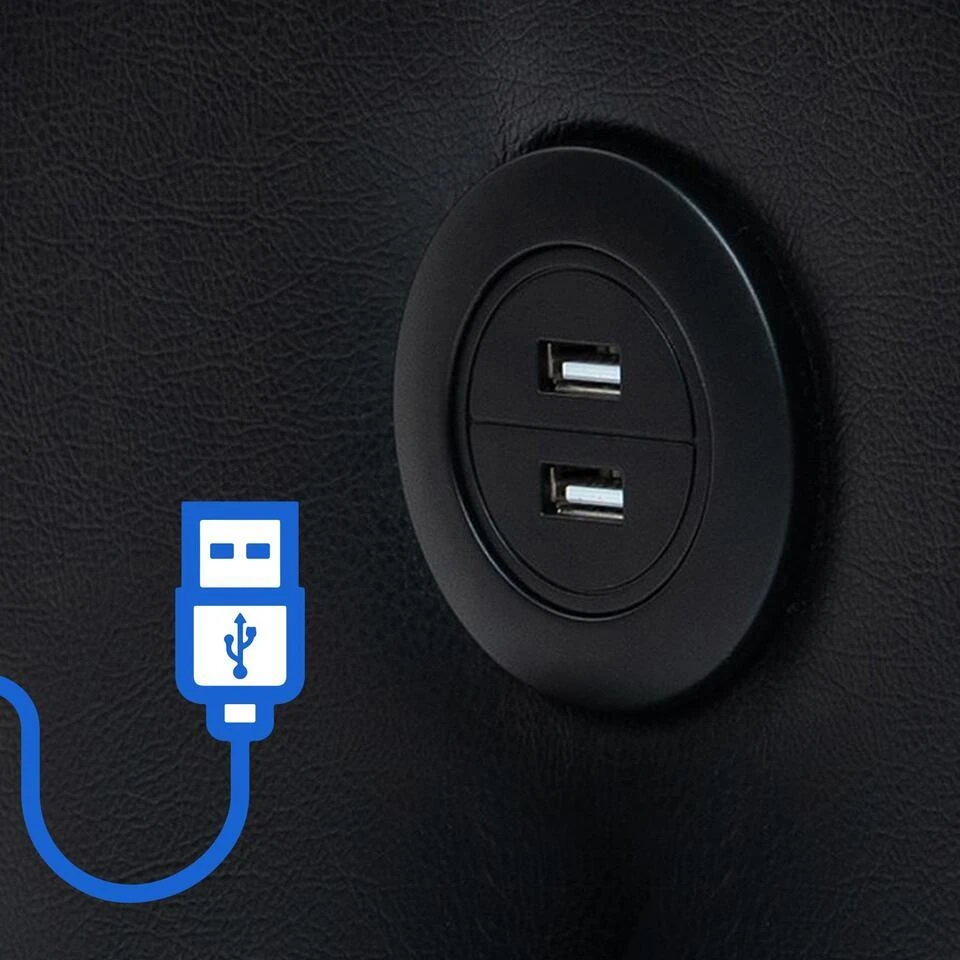 CLP Fauteuil Andover Zwart Frame - Kunstleer - Zwart 8 CLP Fauteuil Andover Zwart Frame - Kunstleer - Zwart - Afbeelding 6