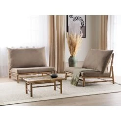 TODI - Loungeset Voor 2 - Lichthout/Taupe- Bamboe 17 TODI - Loungeset Voor 2 - Lichthout/Taupe- Bamboe -Meubelwinkel e71741b7e3e849fba2e3985fff940f6d