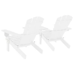 VidaXL Tuinstoelen Adirondack Met Tafeltje Massief Vurenhout Wit -Meubelwinkel e72f1e5d55384861aed90ab4f332f5c0