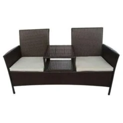 VidaXL Tuinbank 2-zits Met Tafeltje Poly Rattan Bruin 7 VidaXL Tuinbank 2-zits Met Tafeltje Poly Rattan Bruin -Meubelwinkel e979c04dd18f4d45962c3f42eaa1b0ee