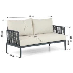 Stoel En Bank Loungeset 5 Personen Aluminium/wicker Grijs Coco Ibiza 19 Stoel En Bank Loungeset 5 Personen Aluminium/wicker Grijs Coco Ibiza -Meubelwinkel ea61f494157b4387804b16ddd3ed8fc1