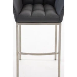 CLP Barkruk Damaso Roestvrij Staal Frame - Kunstleer - Grijs -Meubelwinkel eac3fd0c91f547b288a870428a97e3d9