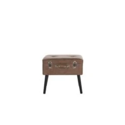 Beliani Hocker MALLARD - Bruin Kunstleer -Meubelwinkel ed9832077c0344a9912b681bd8492ecd