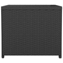 VidaXL - Salontafel Met Glazen Blad - Zwart - Poly Rattan - 45x45x40 Cm -Meubelwinkel ef0103df369c4e9ca66addd4fa35f54a