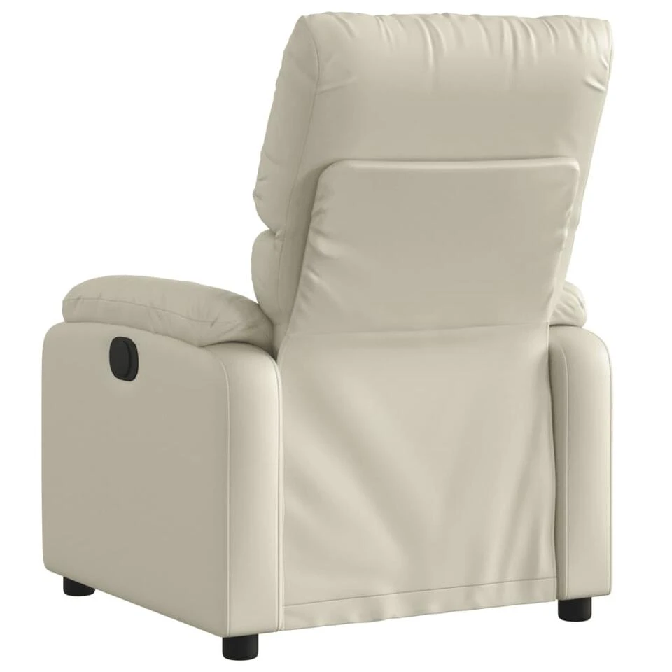VidaXL - Fauteuil - Crème - Kunstleer 7 VidaXL - Fauteuil - Crème - Kunstleer - Afbeelding 5