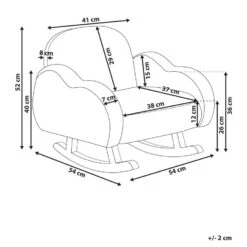 SKARE - Schommelstoel Voor Kinderen - Lichtblauw - Bouclé -Meubelwinkel f1cc61223dc94ee3bbb00c07d656098e