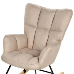 OULU - Schommelstoel - Beige - Polyester -Meubelwinkel f26e2cbec3a3497f8a47ea2641e10cfc