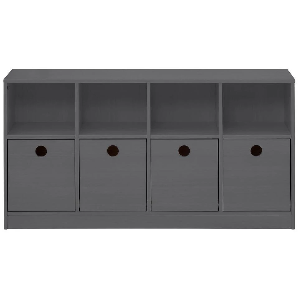 Alpi - Boekenkast Met 4 Laden In Grijs Grenen 4 Alpi - Boekenkast Met 4 Laden In Grijs Grenen - Afbeelding 2