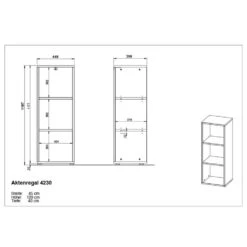 Lage Boekenkast Osmond 45cm - Grafiet -Meubelwinkel f397255671bc4a22b69eb322438595ce