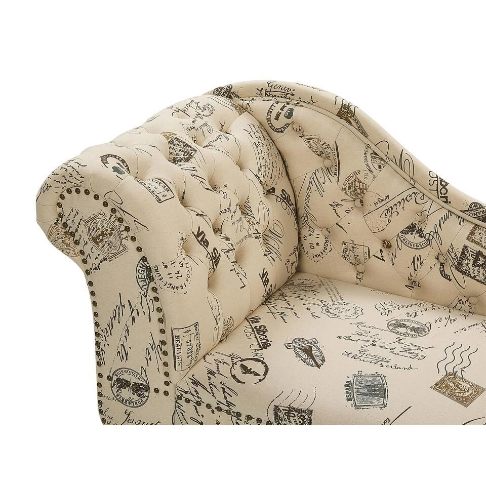 NIMES - Chaise Longue - Beige - Linkerzijde - Polyester 8 NIMES - Chaise Longue - Beige - Linkerzijde - Polyester - Afbeelding 6