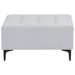 ABERDEEN - Ottomaan - Lichtgrijs - Fluweel -Meubelwinkel f53a6b62208b452d935f029dc6440a46