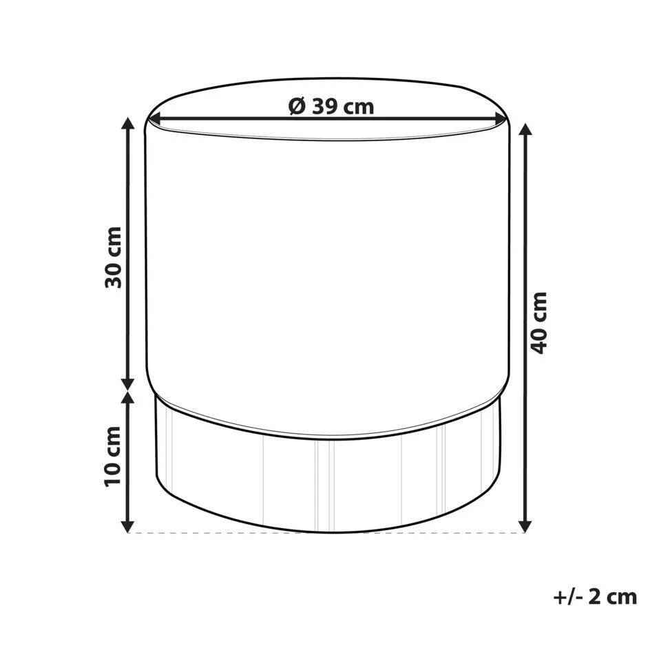 SOPHIA - Poef - Donkergroen - 39 Cm - Fluweel 6 SOPHIA - Poef - Donkergroen - 39 Cm - Fluweel - Afbeelding 4