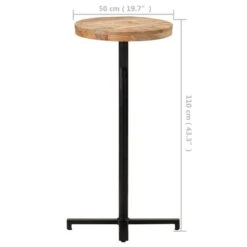 VidaXL Bartafel Rond Ø50x110 Cm Ruw Mangohout -Meubelwinkel f5d323eaf65c4ea5817bf02097e02766
