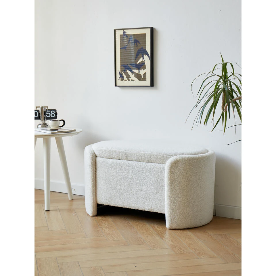 Bank Met Opbergruimte In Witte Lussen 4 Bank Met Opbergruimte In Witte Lussen - Afbeelding 2