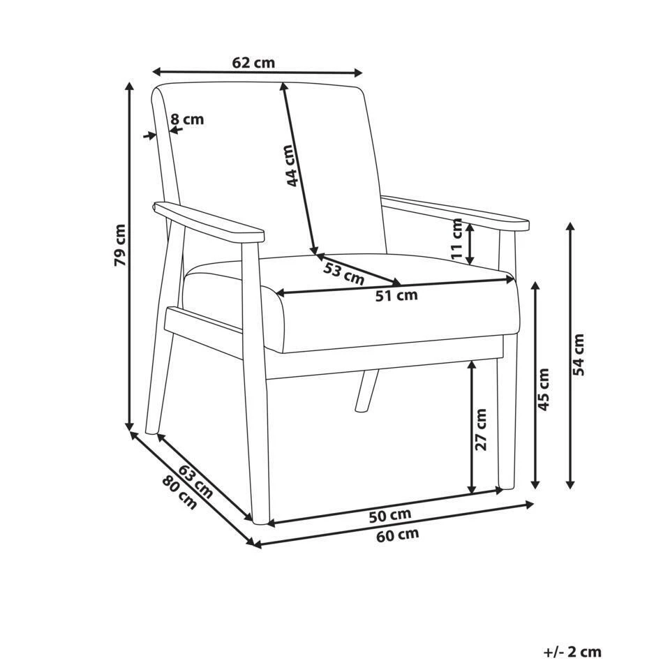 ESRUM - Fauteuil - Gebroken Wit - Bouclé/Donker Hout 6 ESRUM - Fauteuil - Gebroken Wit - Bouclé/Donker Hout - Afbeelding 4