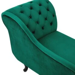 NIMES - Chaise Longue - Groen - Rechterzijde - Fluweel -Meubelwinkel fa279bb0b3684e9a89ac5d6337deeefa