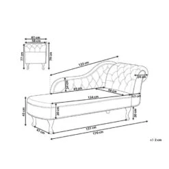 NIMES - Chaise Longue - Groen - Rechterzijde - Fluweel -Meubelwinkel fa3ed0ce083d4911a18b7727712ded43 3