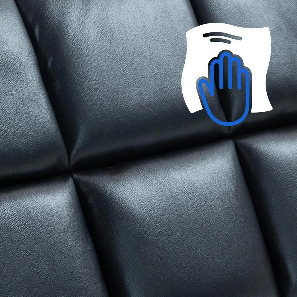 CLP Fauteuil Andover Zwart Frame - Kunstleer - Zwart 11 CLP Fauteuil Andover Zwart Frame - Kunstleer - Zwart - Afbeelding 9