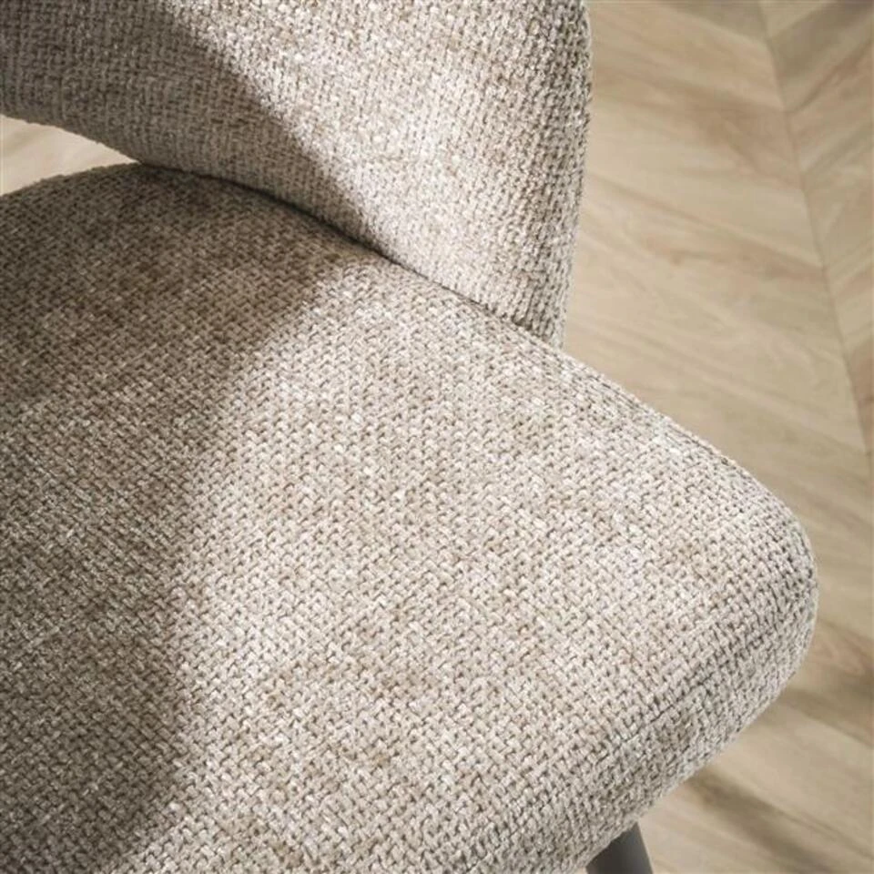 Hoyz Collection - Barstoel Boucle Salon - Tissee Cargo Zandkleur - Set Van 2 4 Hoyz Collection - Barstoel Boucle Salon - Tissee Cargo Zandkleur - Set Van 2 - Afbeelding 2