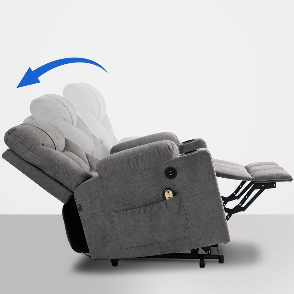 CLP Fauteuil Andover Zwart Frame - Stof - Grijs 7 CLP Fauteuil Andover Zwart Frame - Stof - Grijs - Afbeelding 5