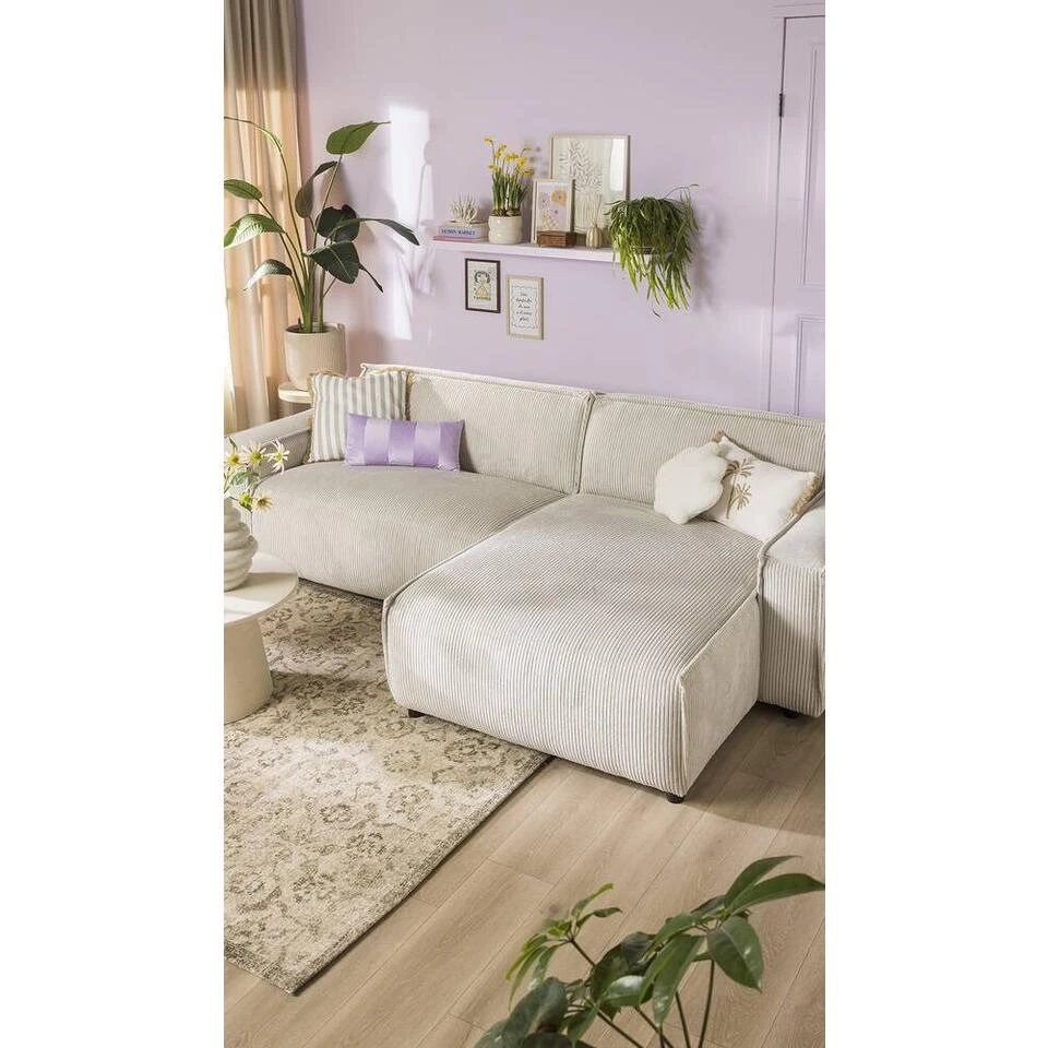 Bank Brooklyn Met Chaise Longue Rechts - Soop - Crème 14 Bank Brooklyn Met Chaise Longue Rechts - Soop - Crème - Afbeelding 12