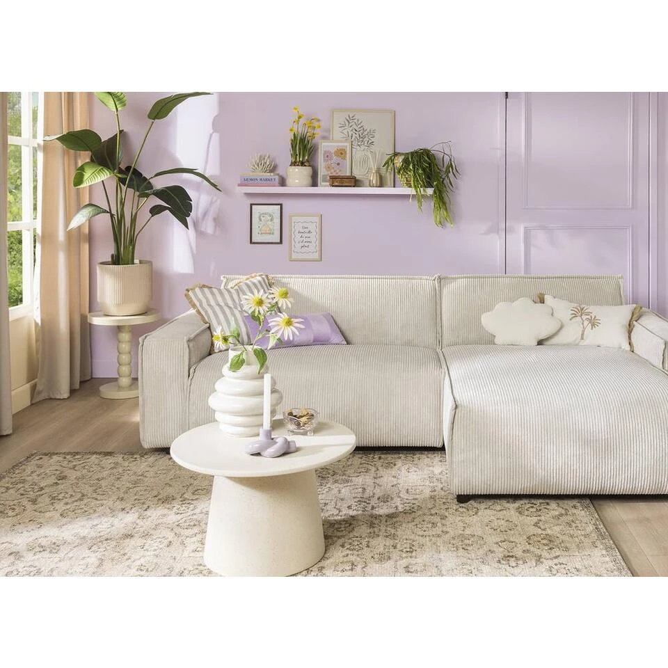Bank Brooklyn Met Chaise Longue Rechts - Soop - Crème 15 Bank Brooklyn Met Chaise Longue Rechts - Soop - Crème - Afbeelding 13