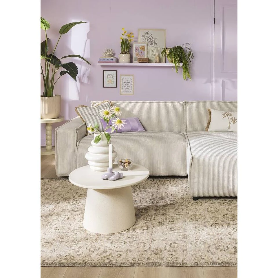 Bank Brooklyn Met Chaise Longue Rechts - Soop - Crème 18 Bank Brooklyn Met Chaise Longue Rechts - Soop - Crème - Afbeelding 16