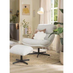 Fauteuil Bobbi Incl. Hocker - Greige 16 Fauteuil Bobbi Incl. Hocker - Greige -Meubelwinkel sf 10201088 01