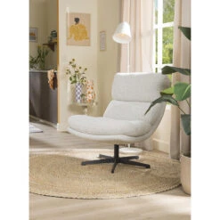 Fauteuil Bobbi Incl. Hocker - Greige 17 Fauteuil Bobbi Incl. Hocker - Greige -Meubelwinkel sf 10201088