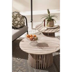 Bijzettafel Saône - Acacia/greywash - 45xØ50 Cm -Meubelwinkel sf 50153059 1010