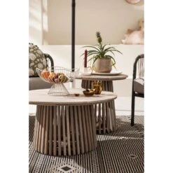 Bijzettafel Saône - Acacia/greywash - 45xØ50 Cm -Meubelwinkel sf 50153059 1011